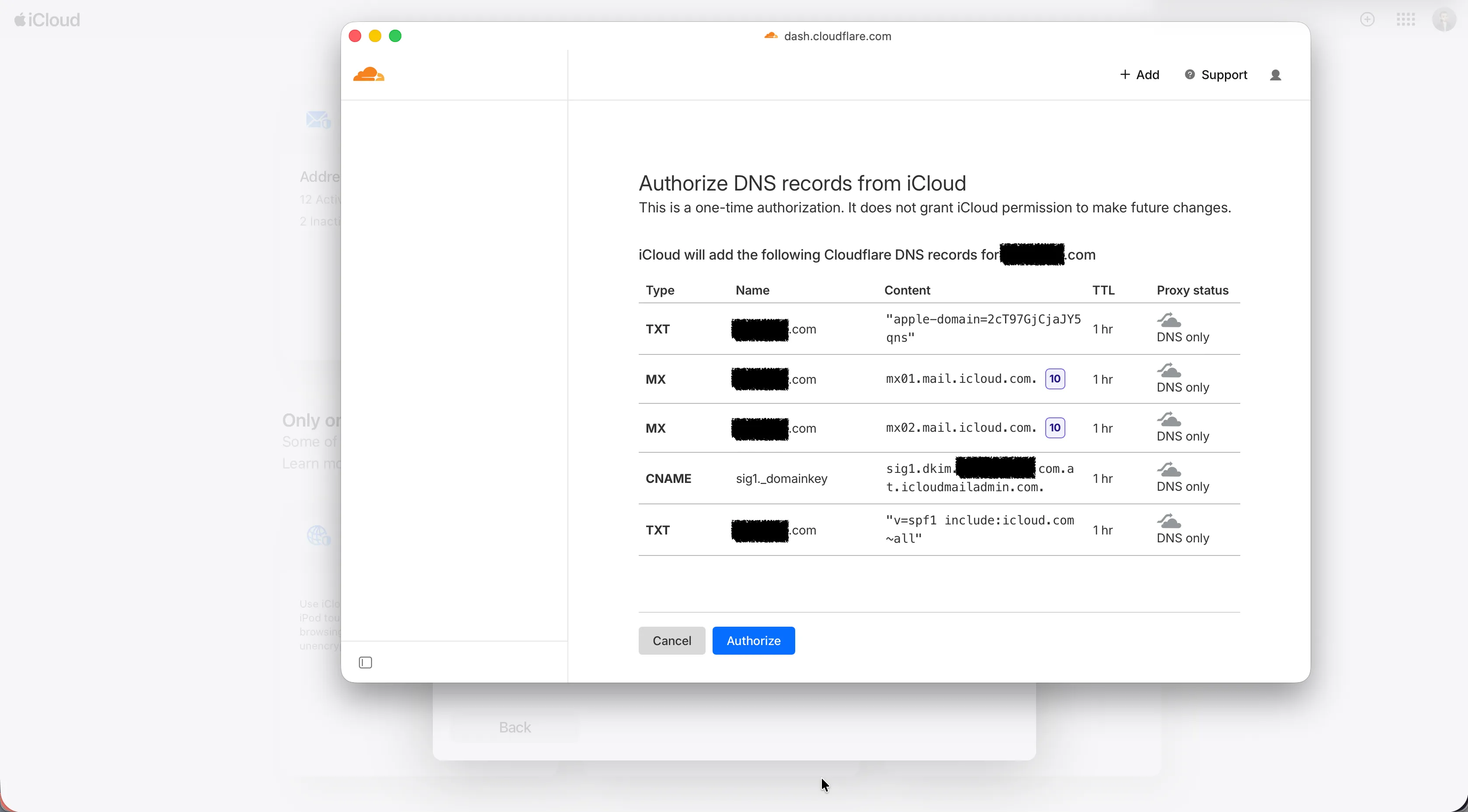 Bảng thông số DNS của Apple tự gen